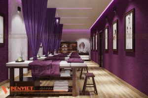 Thiết kế nôi thất phòng trị liệu spa Bảo Hà - Ninh Bình