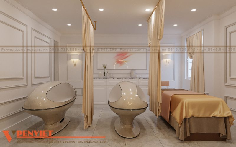 Thiết kế phòng dịch vụ tắm trắng của SPA KRISTINA SÀI GÒN